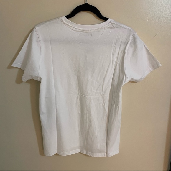 Brunette The Label “Blonde” Classic Crewneck Tee-Shirt, White & Black Size XS-S - Picture 5 of 8